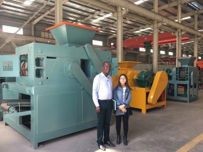 Customer from Mozambique visits Hikmin for coal ball press machine inspection